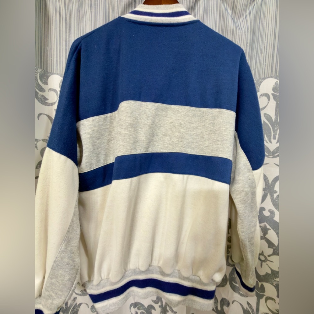Vintage Christian Dior Monsieur Jacket Mens Full Zip Track 90s Blue White Sz M - Picture 4 of 4